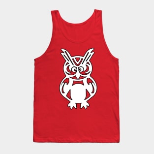 Funky Owl outline Tank Top